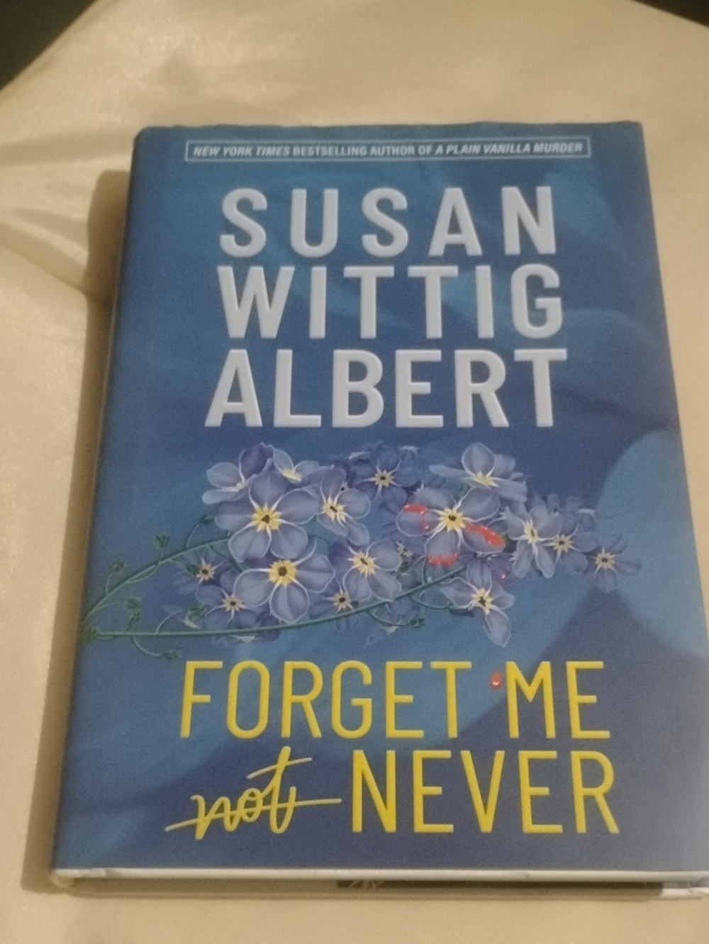 Forget Me Not Never - Blue Floral Hardcover Book Cover